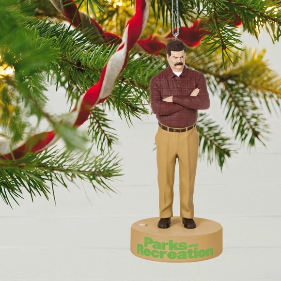 New! Parks & Recreation Ron Swanson Hallmark Keepsake Christmas Ornament + Sound - Picture 5 of 5